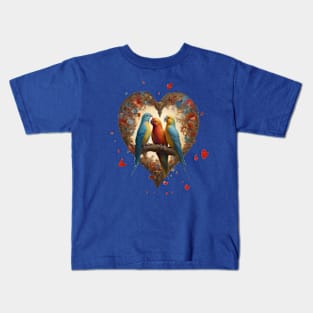 Galentines day and Valentine’s Day parrot romance Kids T-Shirt